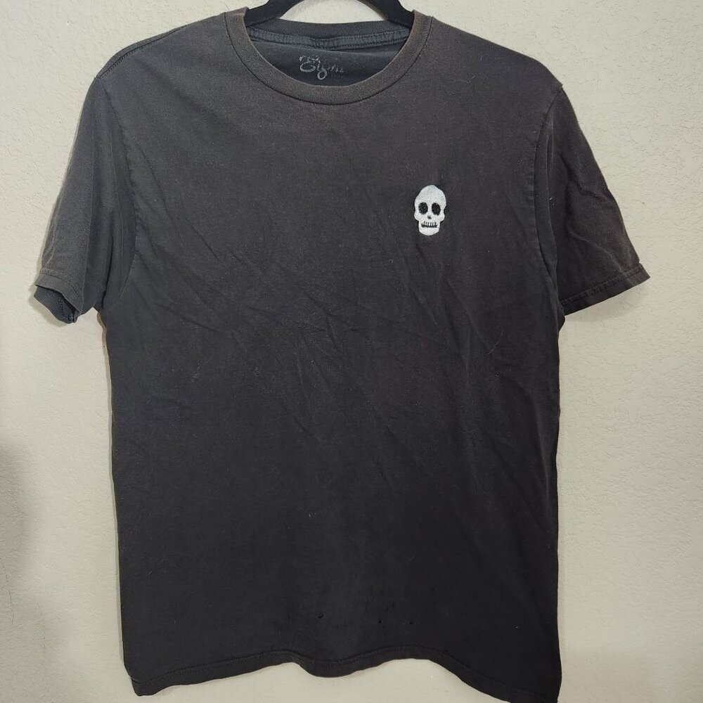 Eigen Black T-Shirt Mens Small Skull Embroidery Medium Goth Emo Grunge
